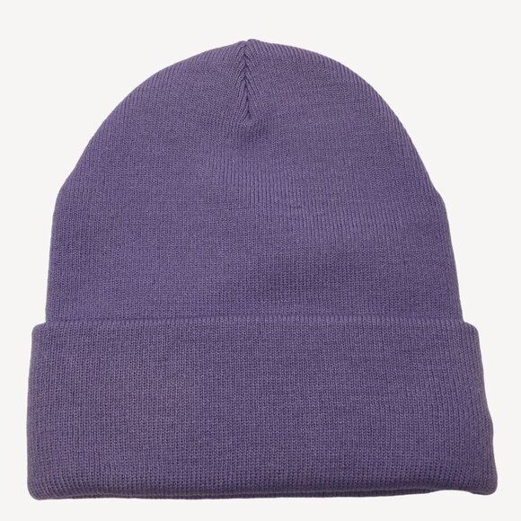 Yea.Nice Legend Mens Knit Lavender Purple Folded Beanie Winter Wear Skiing Warm - Picture 2 of 3